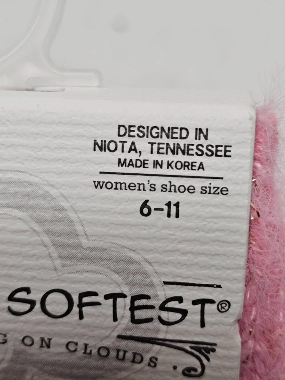 New Women Worlds Softest Pink Glit Pair Socks Weekend Collection Shoes Size 6-11